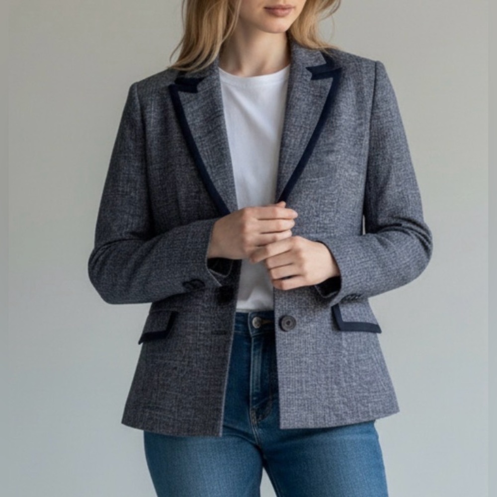 Jones Studio Blazer with Navy Accents